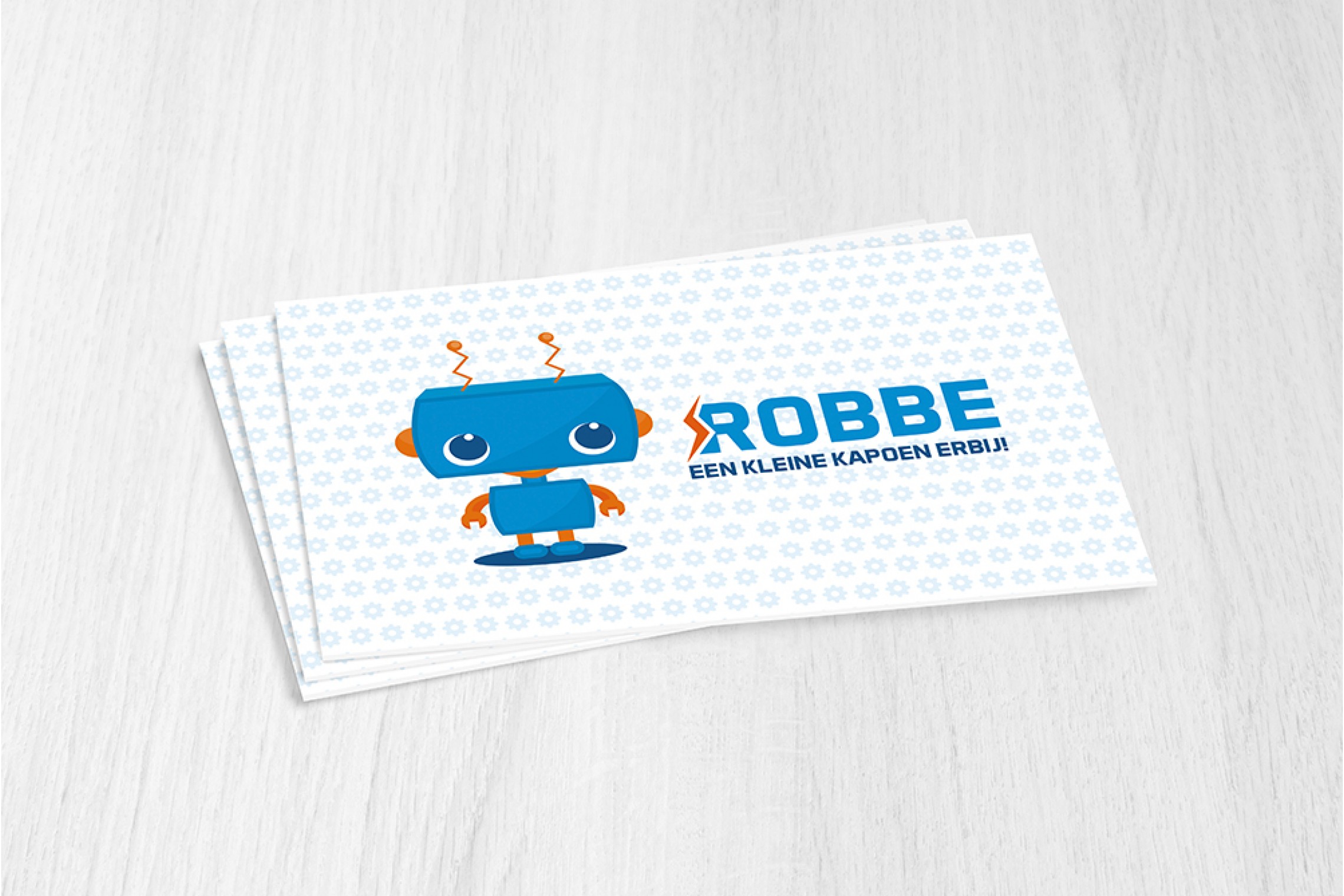 Schattig blauw robotje